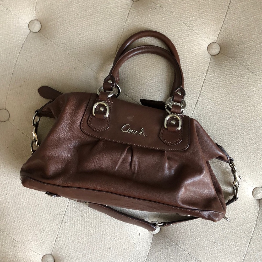 Coach brown leather purse